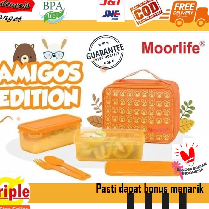 LUNCH BOX SET KOTAK MAKAN AMIGOS MOORLIFE