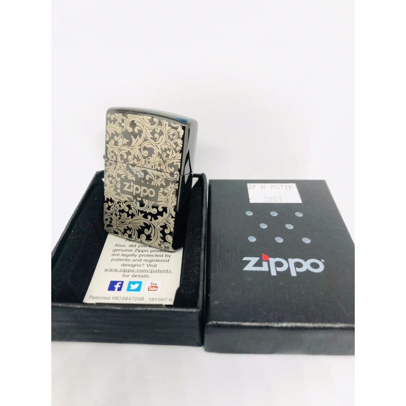 Zippo Black Ice Motif Batik Full Casing Zippo Black ice Motif Premium