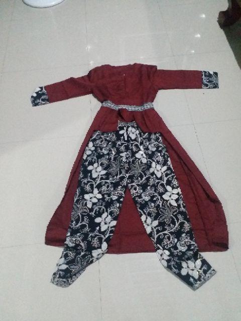 Restock!! Set Mafaza Gamis Batik Kebaya Batik 5 Warna