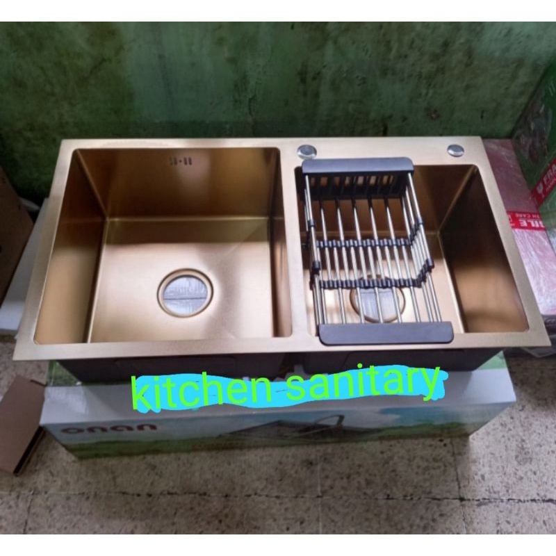 Kitchen sink ONAN 8245"GOLD"ORIGINAL / Kitchen sink kotak minimalis ONAN GOLD 8245
