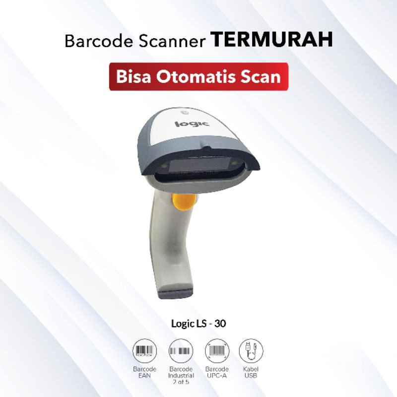 Barcode Scanner Logic LS 30 barcode scanner logic ls 30 bisa auto scan logic ls30 barcode scanner akurat bergaransi