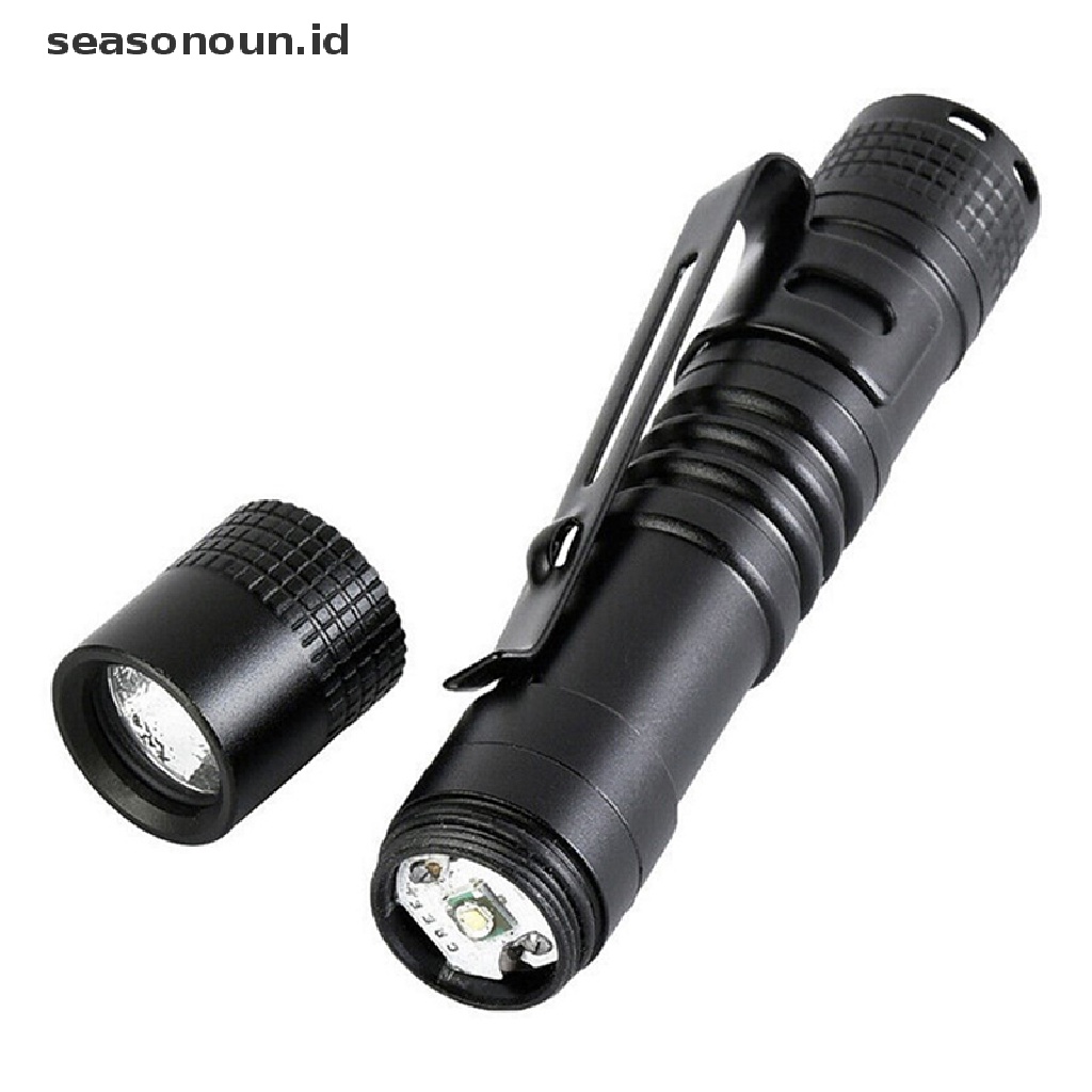 (seasonoun) Xpe-r3 Lampu Senter LED Mini Bentuk Pulpen Untuk Camping Outdoor