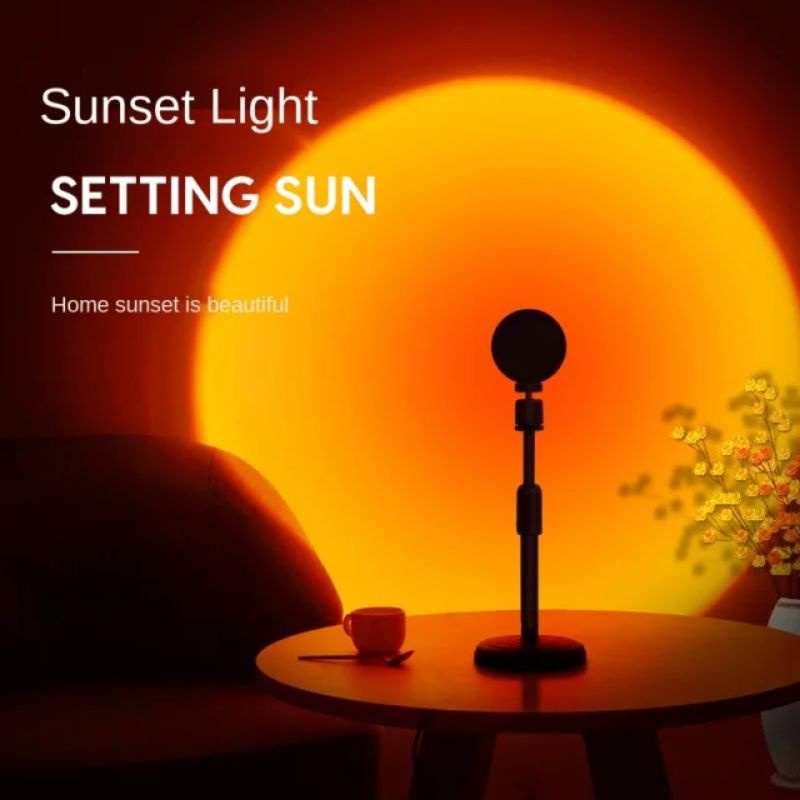 Lampu Sunset Proyektor Aesthetic Lampu LED Lamp Motip Matahari