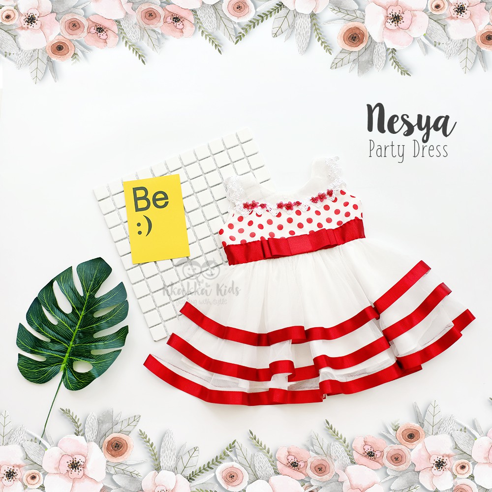 Nesya Party Dress dress pesta anak perempuan gown anak