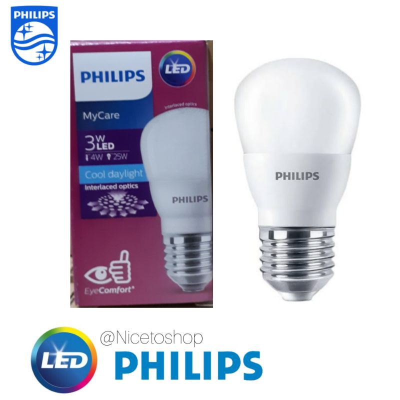 Lampu Philips Bohlam LED Bulb 3W 4W 6W 8W 10W 12W 14.5W 19W Cooldaylight