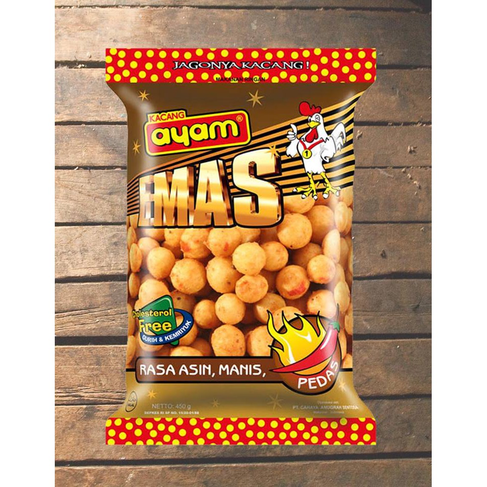 

kacang ayam emas pedas 450g - Khas Makassar