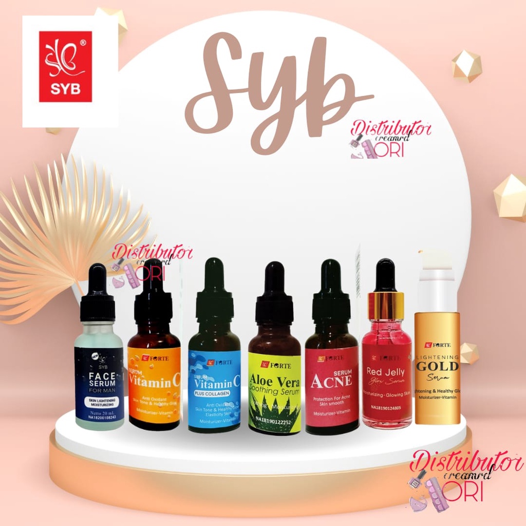 SYB Forte Serum Vitamin C / Aloe Vera / Collagen / Red Jelly / Gold / Acne / men serum murah / serum peeling-0