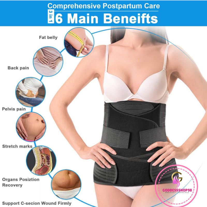 Korset Pelangsing 3in1 Stagen Korset melahirkan Pengecil Perut Postpartum Recovery Corset