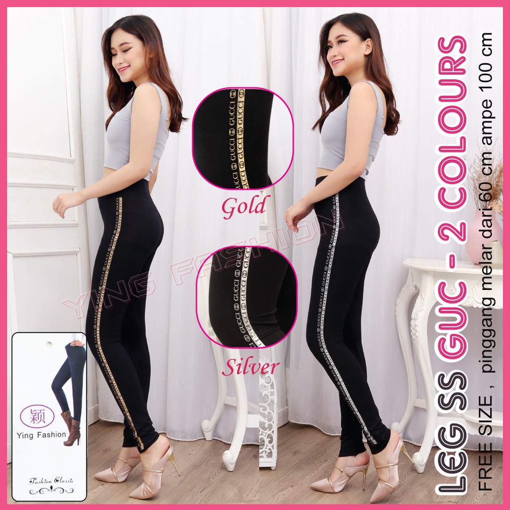 [Grosir Minim 6 pcs ] Legging ss Sablon Samping / Legging import fashion wanita / legging import wanita / legging fashion wanita