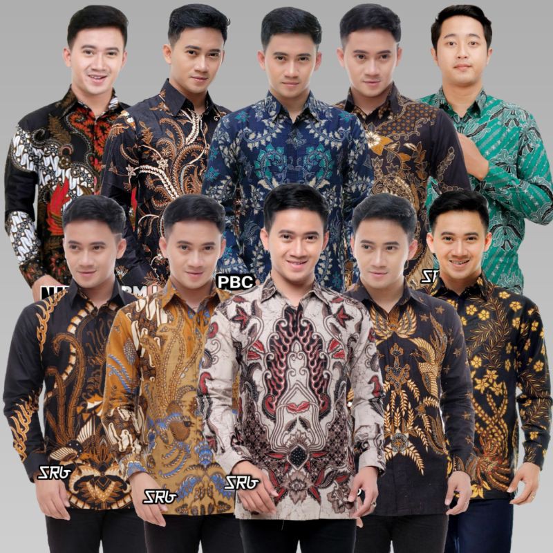 Paling Murah Kemeja Batik Pria Lengan Panjang Size M L Xl Xxl  Bswart Batik Hrb026 Kenongo Hem Panjang Padi 1gXKjLxIEn6WJm