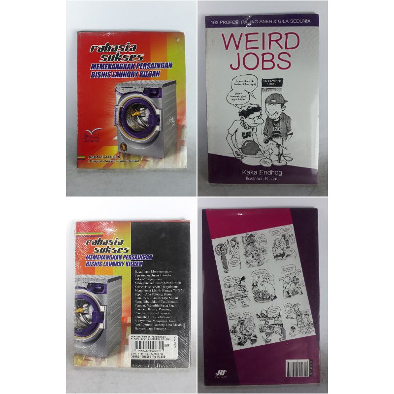 Obral buku 2  motivasi rahasia sukses memenangkan pesaing bisnis laundry kiloan & weird jobs . vra4