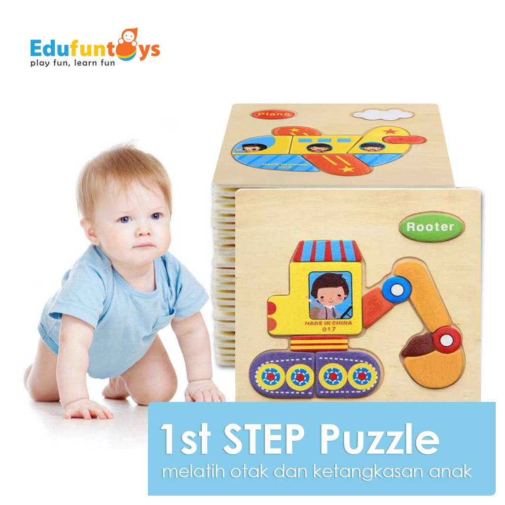 Edufuntoys - 1ST STEP PUZZLE krndaraan/ Puzzle Anak Murah/ puzzle