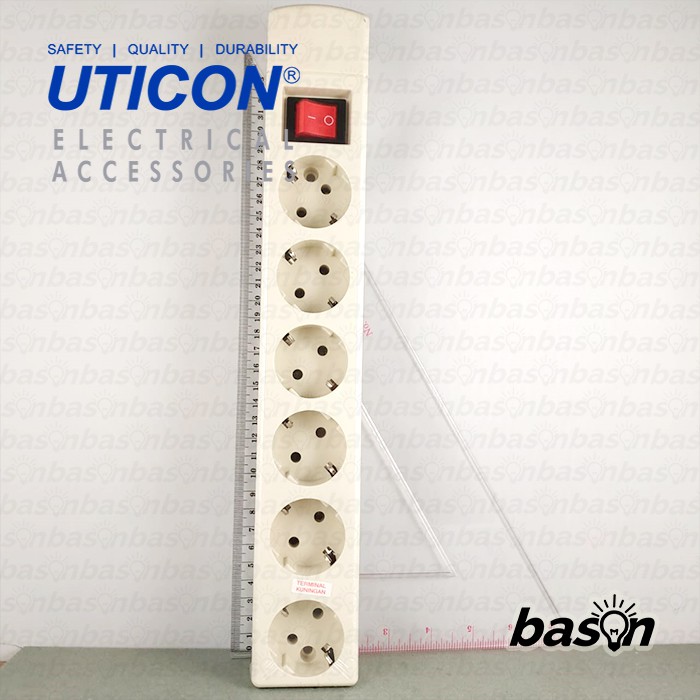 UTICON ST1682NC Multi Outlet - Stop Kontak 6 Lubang - TANPA KABEL