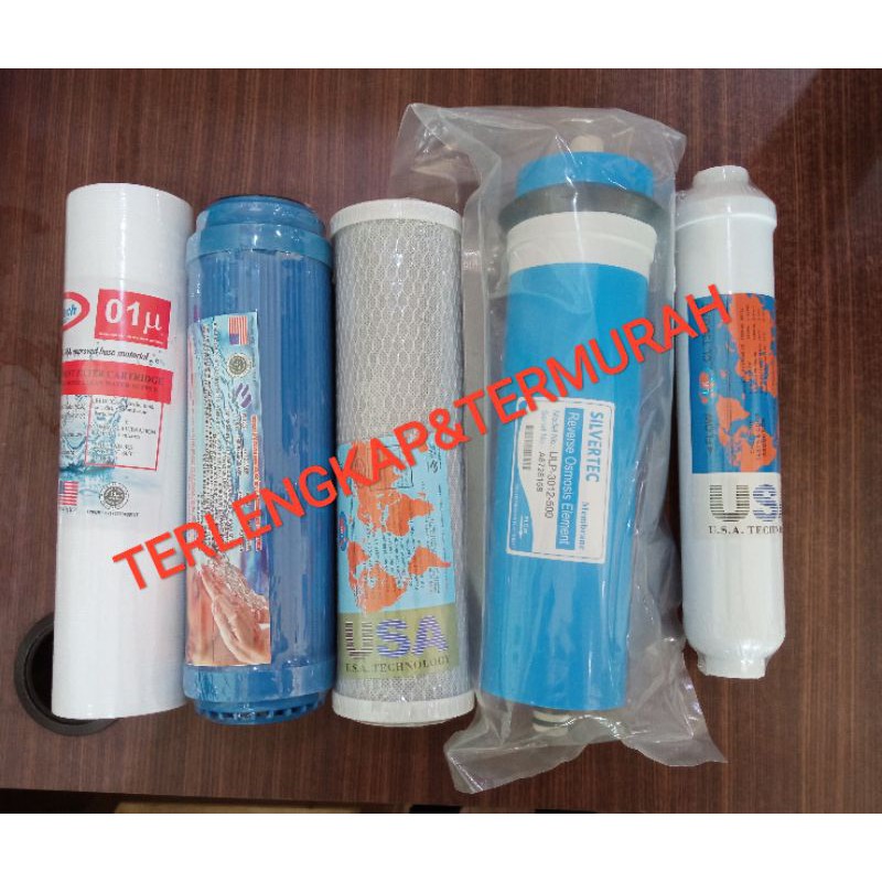paket filter air Ro 5 step untuk ro  500 gpd