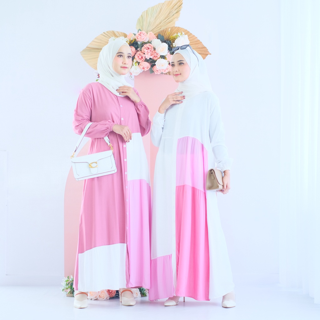 (AMD) GAMIS YUANA MAXI BUSUI DRESS WANITA RAYON