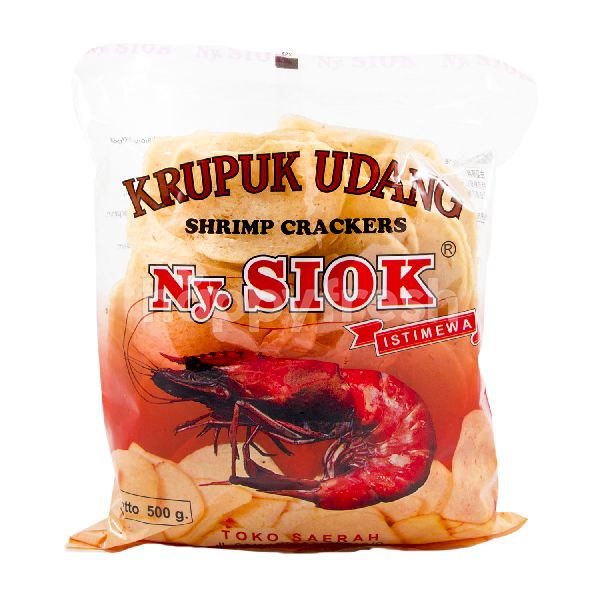 

Ny. SIOK Kerupuk Udang Bulat 500g - Nyonya Siok Shrimp Crackers