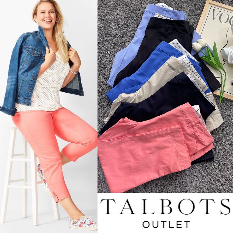Celana Wanita Bahan Polos Ankle crop Talbots Original