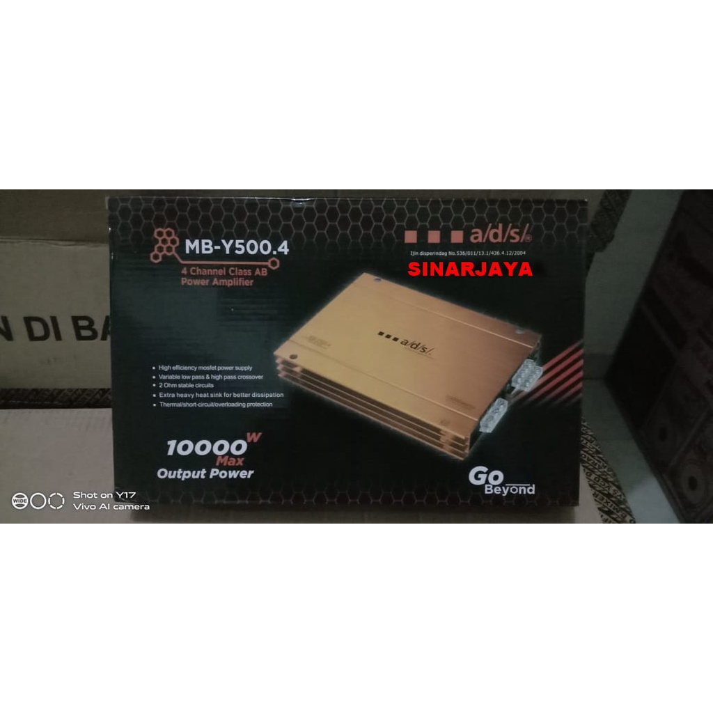 Power Amplifier Mobil ADS MB - Y500.4, 4-channel / 2-channel, ORI