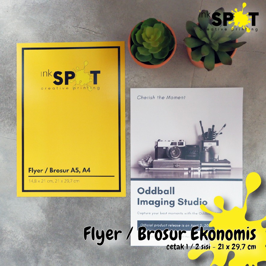 Cetak Brosur Ekonomis A4 21 X 29 7 Cm 1 Dan 2 Muka Shopee Indonesia