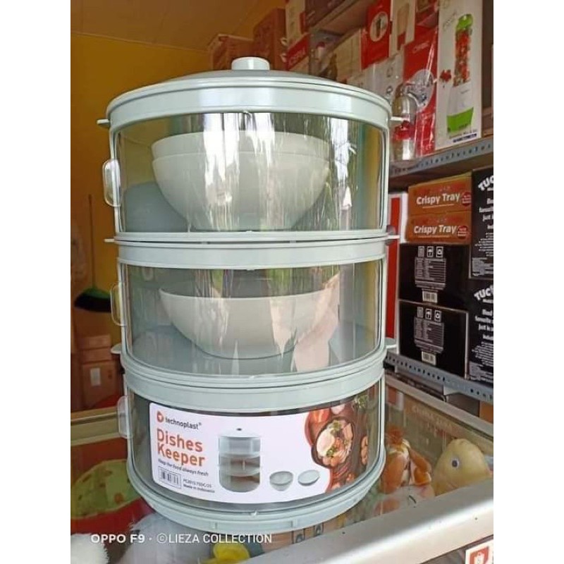 Tudung Saji Modern Dishes Keeper Bonus Piring dan Mangkok