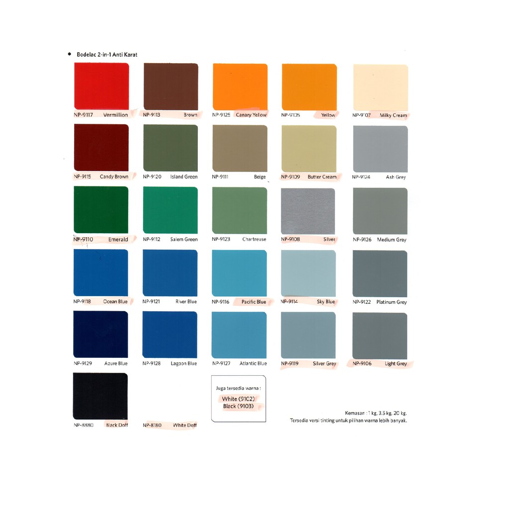 Bodelac Anti Karat Cat Besi Nippon Paint Bodelac Kg 2 In 1 1kg 1lt Indonesia