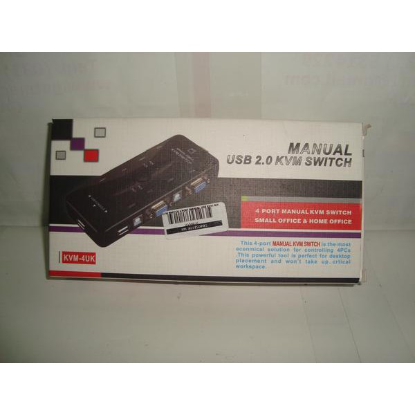 Manual Kvm Switch 4 Port Vga Female Dan 3 Port Usb 2.0