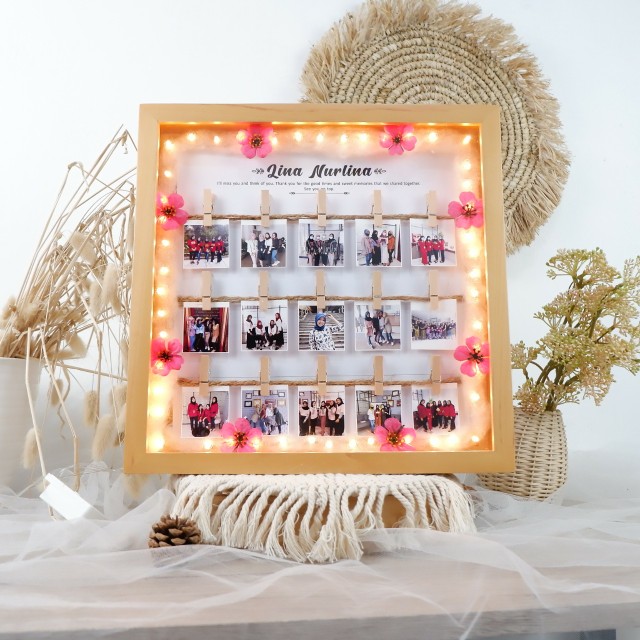 Polaroid Frame Jumbo Lampu Antipecah Diseeni - Kado Wisuda - Kado Polaroid - Bingkai Polaroid