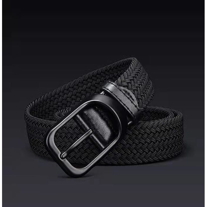 Sabuk pria karet anyam elastis,Classic Woven Stretch Belt BGS-PD050094