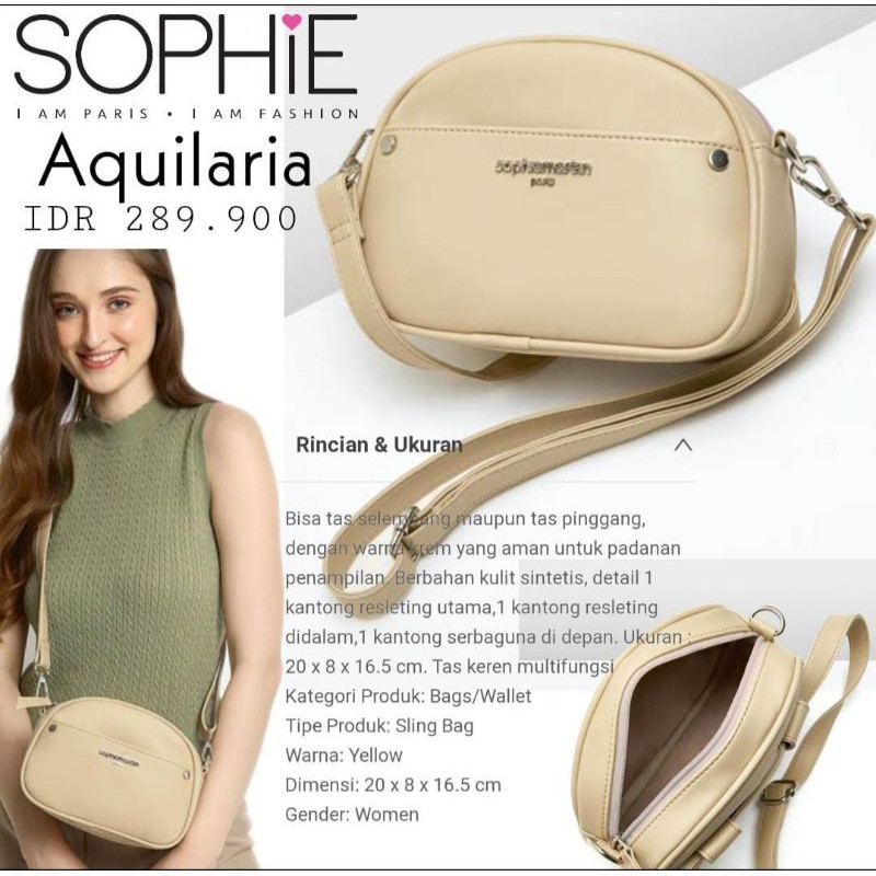 AQUILARIA BAG TAS SELEMPANG WANITA SOPHIE MARTIN PARIS PROMO TAS SELEMPANG MURAH TAS TERBARU 2021
