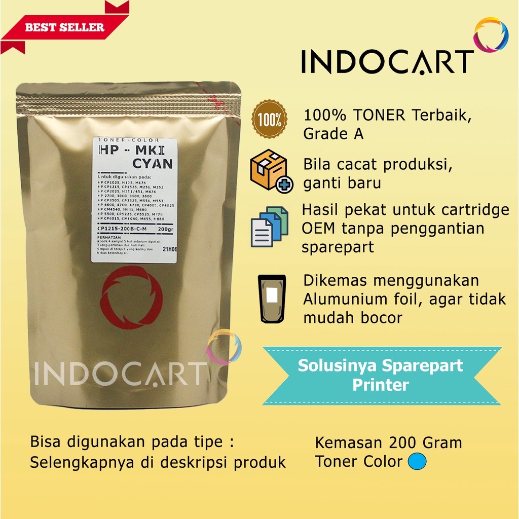 Serbuk Toner Warna Mitsubishi-642A-HP CP4005-200gr