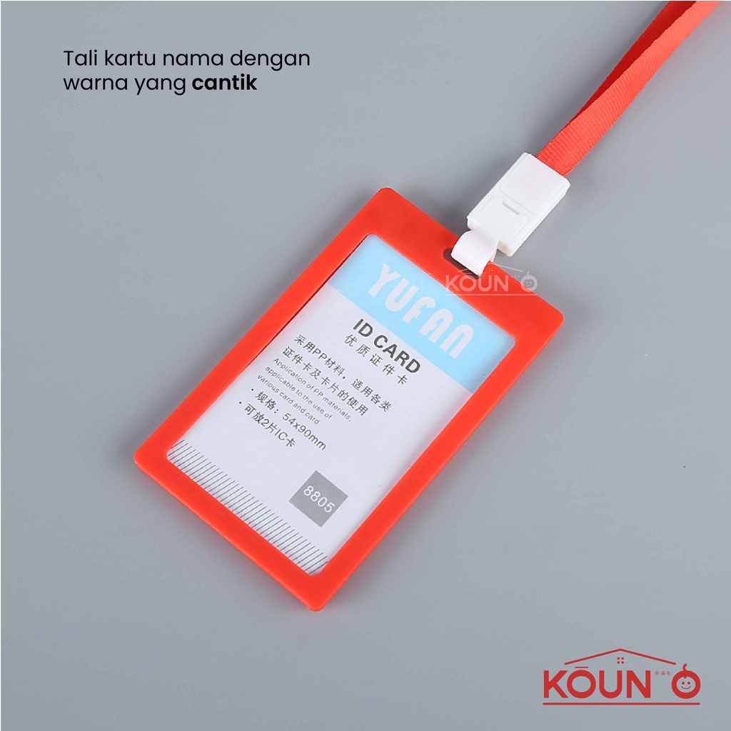 Gantungan Name Tag ID Card Holder Lanyard Pods Tanda Pengenal Kalung Tali Tempat Kartu Nama Kartu Akses