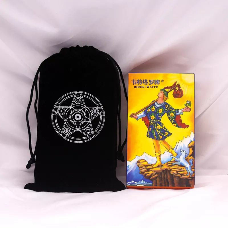 [BISA COD] Pouch Kartu Tarot Beludru Motif | Tas Penyimpanan Kartu Tarot Ukuran 13x18 cm