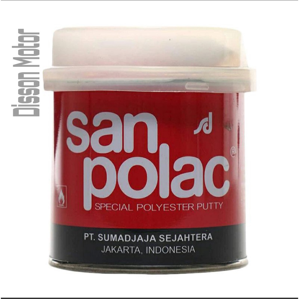 

SANPOLAC Dempul Besi 250 Gram Polymer Plastic Plastik San Polac Duco