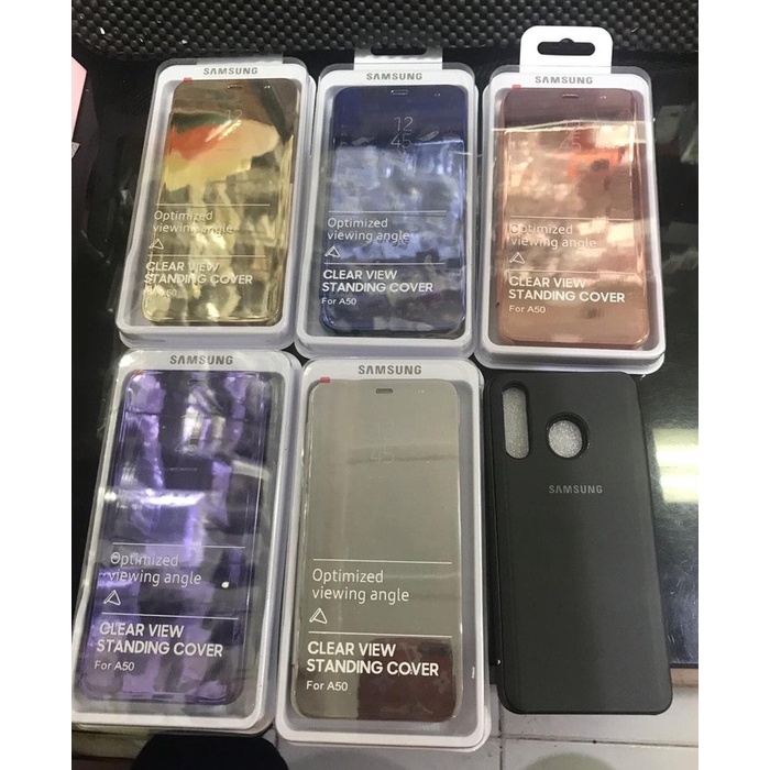 Flip Case Samsung A8 Star Clear View Standing Cover
