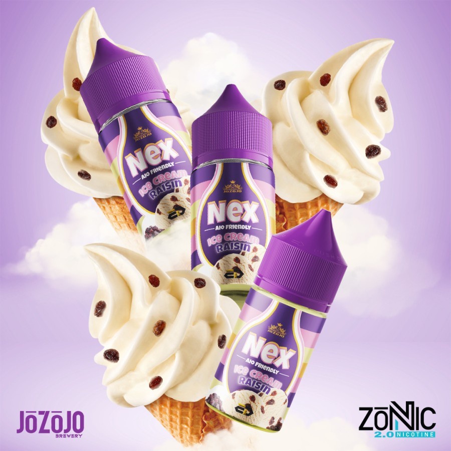 Liquid NEX Ice Cream Raisin AIO Friendly 30ML by Jozojo Brewery