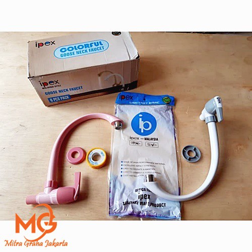 KRAN CUCI PIRING/KRAN ANGSA PVC IPEX ENGKOL IVORY BERKUALITAS MGJ