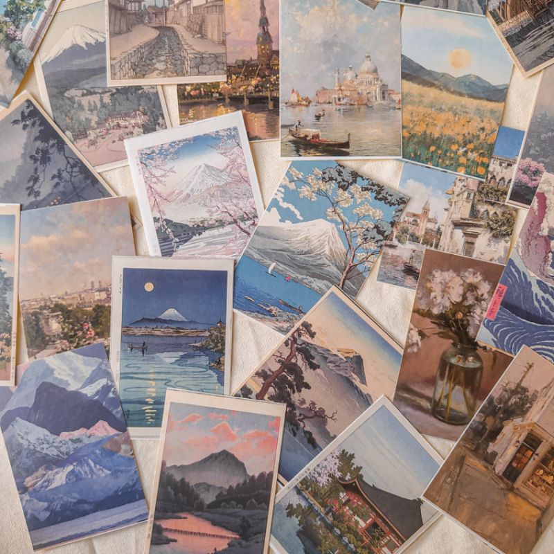 

[INFINITYSTUFF] isi 25pcs Sticker paper vintage UKURAN MEDIUM paper stiker kertas untuk bujo juournal