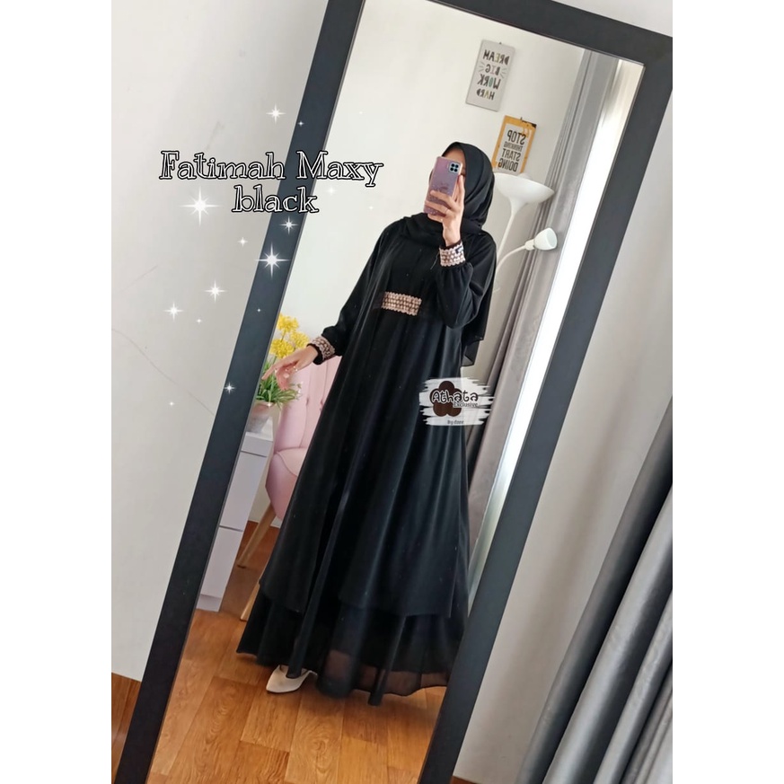 Fatimah Maxy Ori Athata By Dzee/ Gamis Cantik Bahan Ceruty Babydoll