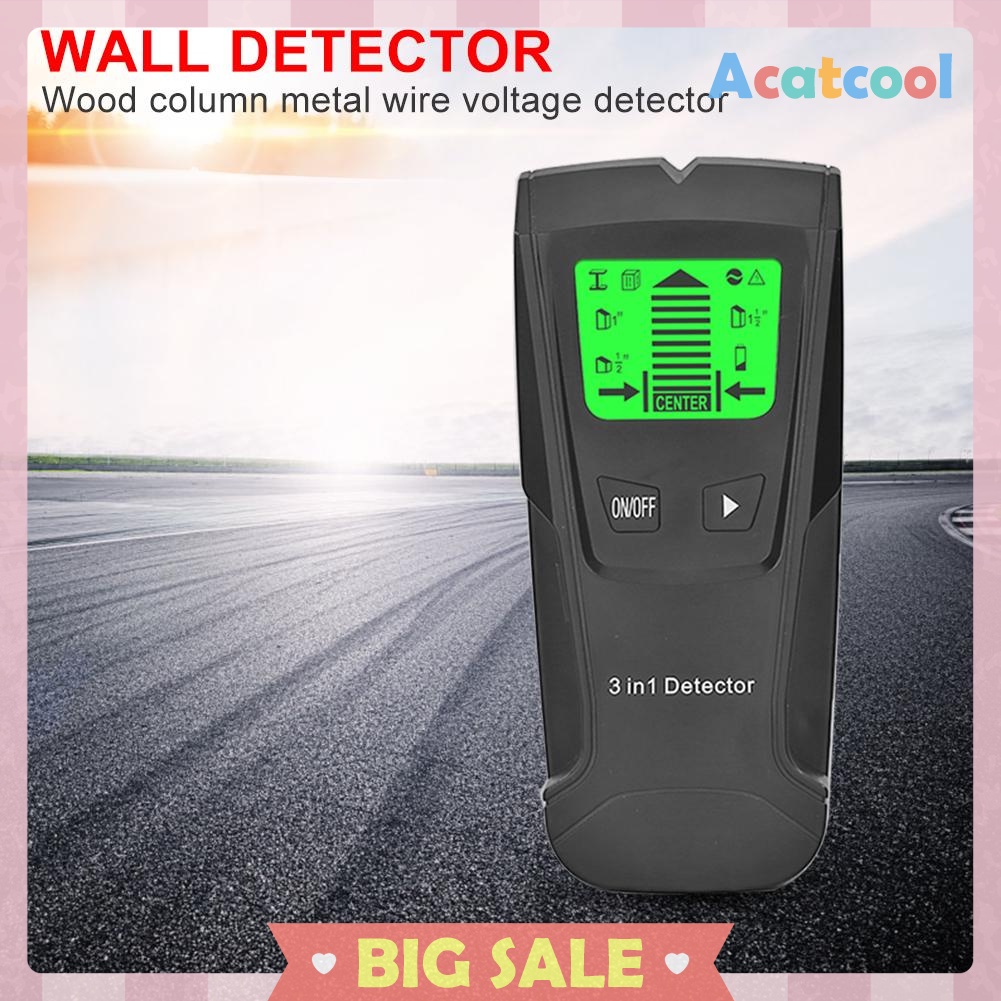 Metal Finder Wood Studs Detector AC Voltage Live Wire Detect Wall Scanner