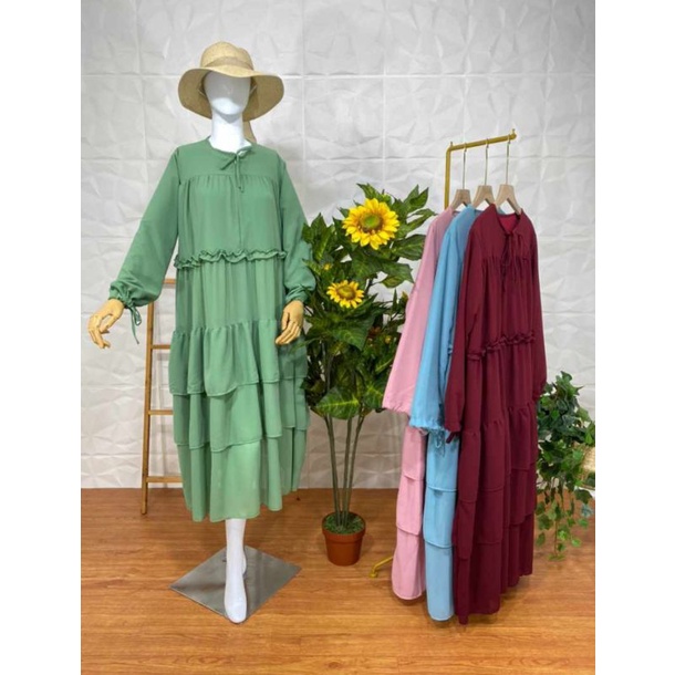 Amalia Midi dress ceruty by Ruang Gaya