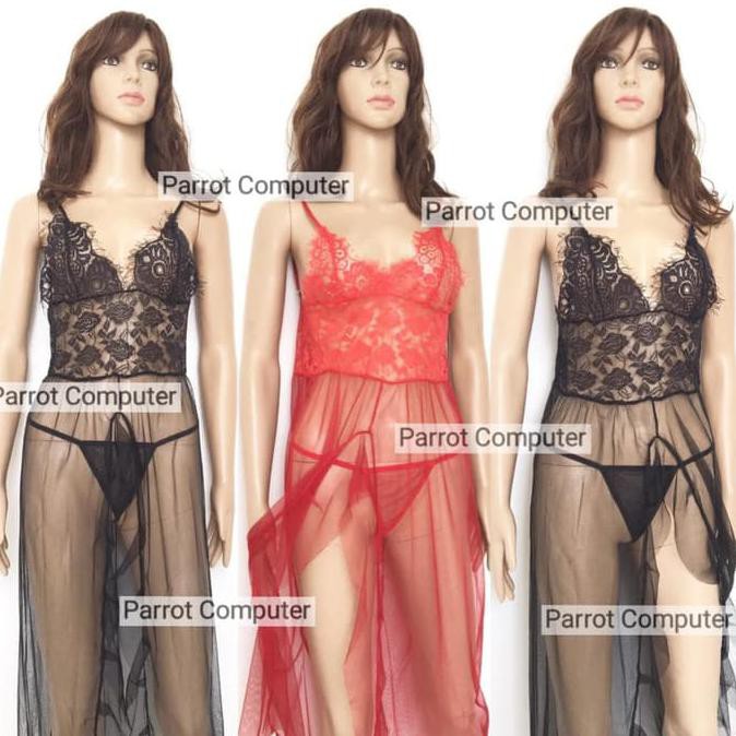 Terlarisseller# Lingerie Wanita Lingeri Transparan 992 Baju Tidur Murah Dewasa Panjang