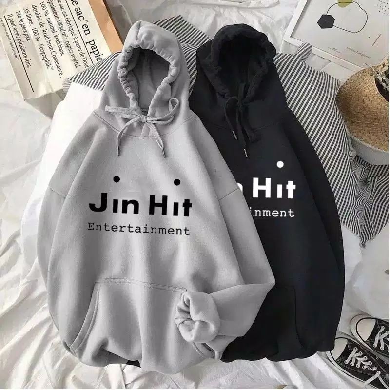 JIN HIT ENTERTAINMENT SWEATER HOODIE WANITA PRIA KEKINIAN TERMURAH