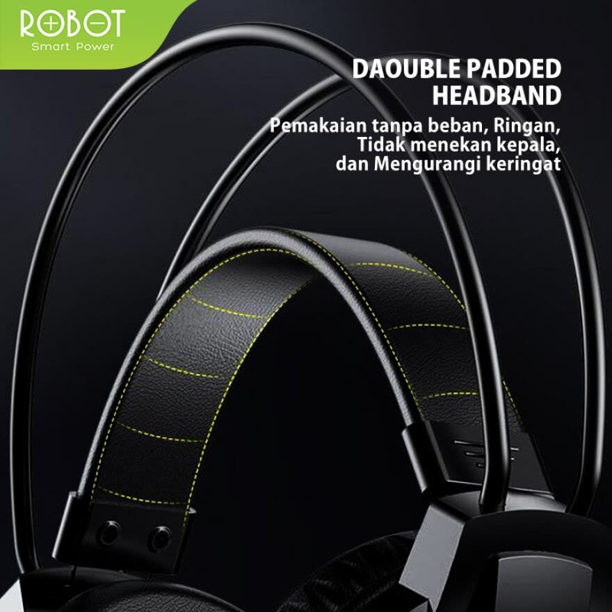 Headphone Gaming ROBOT RH-P10 Headset Double Jack Audio With Mic - Garansi Resmi 1 Tahun