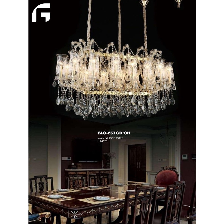 Lampu Meja Makan Kristal Klasik GLC-257