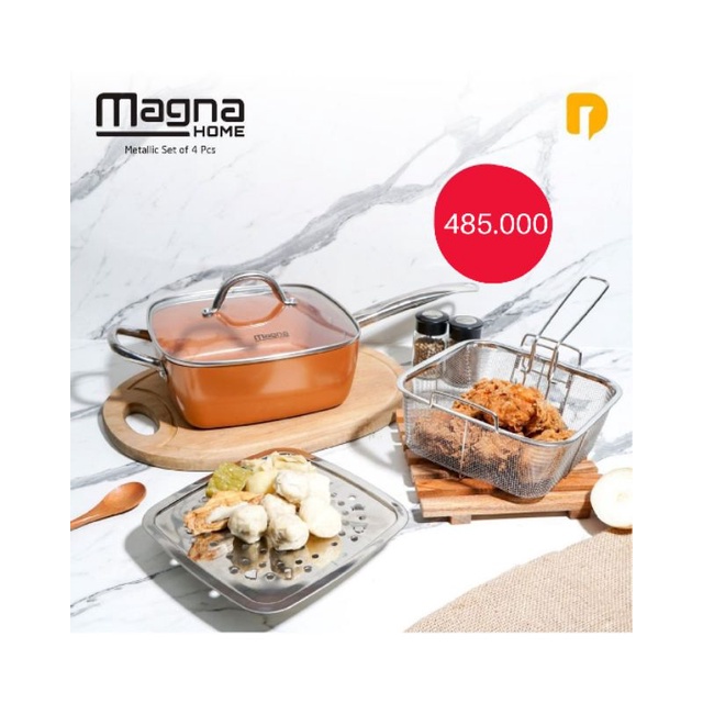 Magna Home Metallic Set Of 4 Pcs