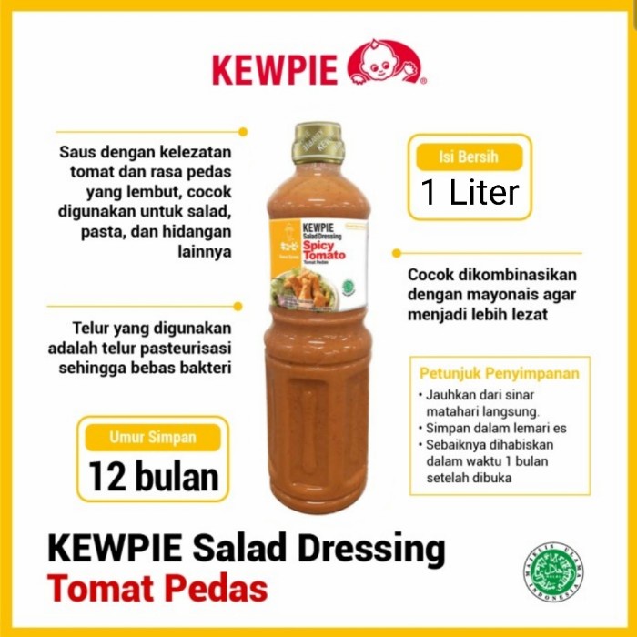 

Kewpie Salad Dressing Spicy Tomato Kewpie Tomat Pedas 1 Liter