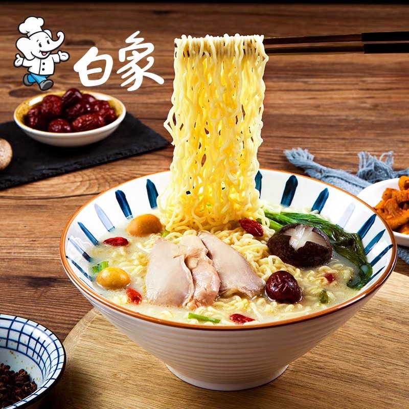 Bai Xiang - Tang Hao He Instant Noodles - Mie Instan Impor - Tang Hao He Tonkatsu Instant Noodle | Mie Siap Saji Tanghaohe | Mie Impor China | Ramen Instan