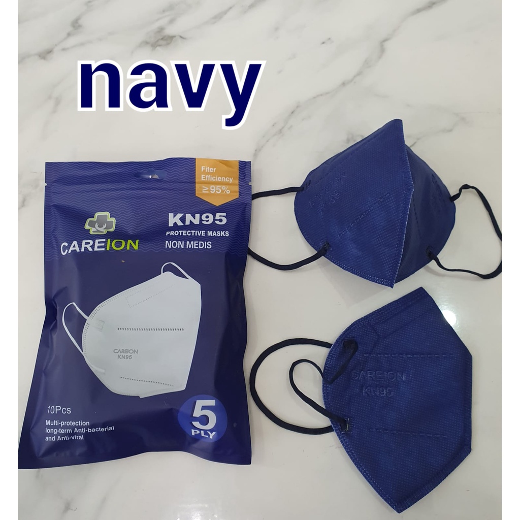 [ Careion ] Masker Premium KN95 isi 10 Pcs Earloop 5Ply Tali sewarna