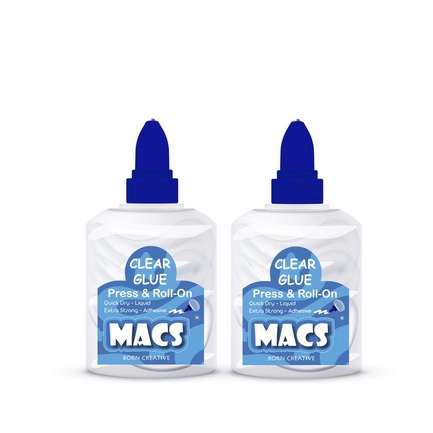 

Macs Lem Cair Bening Clear Glue Press Roll On 50 gram