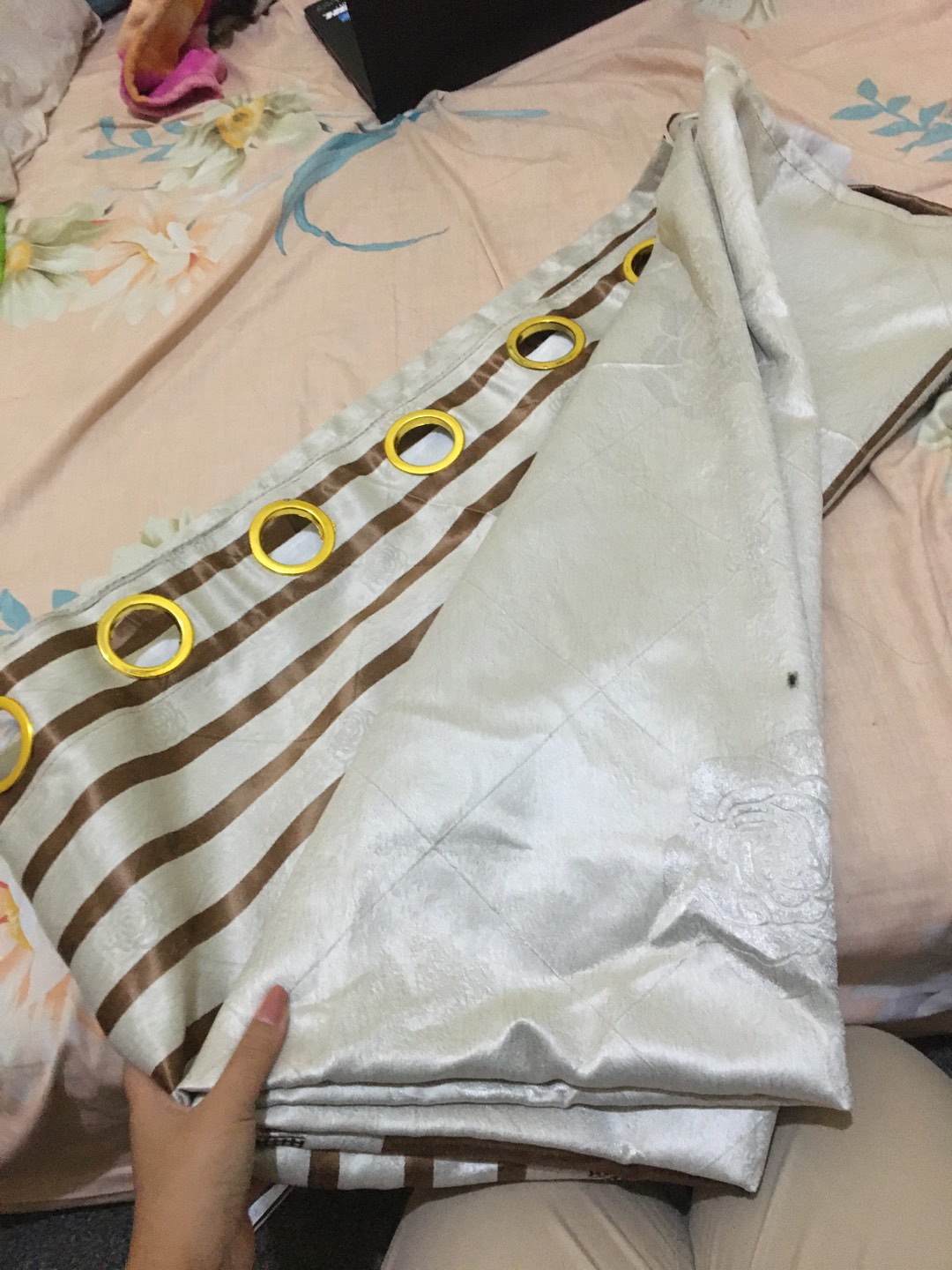 Gorden Blackout Import Bludru Embosh Kombinasi Model Smokering Ukuran Tinggi 230 Cm Lebar 140cm